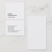 Carte de visite classique blanc (Devant / Derrière)