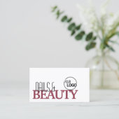 Carte De Visite Classique Blanc Bourgogne Simple Style avec logo (Debout devant)