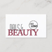 Carte De Visite Classique Blanc Bourgogne Simple Style avec logo (Devant)