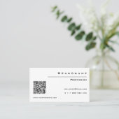 Carte De Visite Classique blanc personnalisé QR Code Professionnel (Debout devant)