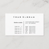 Carte De Visite Classique blanc personnalisé QR Code Professionnel (Dos)