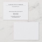Carte De Visite Classique Blanc professionnel tendance (Devant / Derrière)