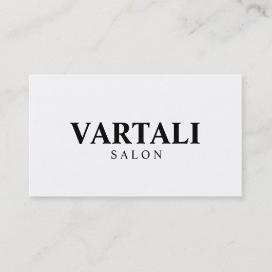 Carte de visite classique blanc simple (Devant)