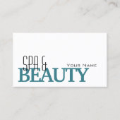 Carte De Visite Classique Blanc Turquoise Design Simple et profess (Devant)