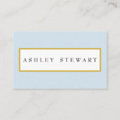 Carte De Visite Classique bleu-clair de frontière (Devant)