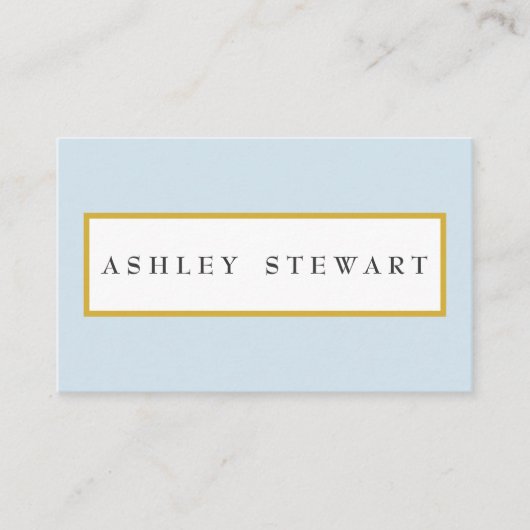 Carte De Visite Classique bleu-clair de frontière (Devant)