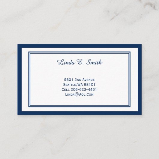 Carte de visite classique bordée (Devant)