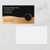Carte De Visite Classique brillant moderne d'affaires ton or (Devant / Derrière)