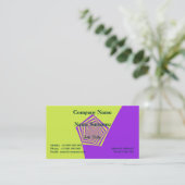 Carte de visite classique citron et spirale Lilac (Debout devant)