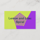 Carte de visite classique citron et spirale Lilac (Dos)