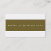 Carte De Visite Classique Cuisine traditionnelle Cuisine unique Mo (Dos)