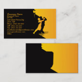 Carte de visite classique d'affaires de danse (Devant / Derrière)