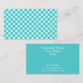 Carte De Visite Classique Damier Bleu par STaylor (Devant / Derrière)