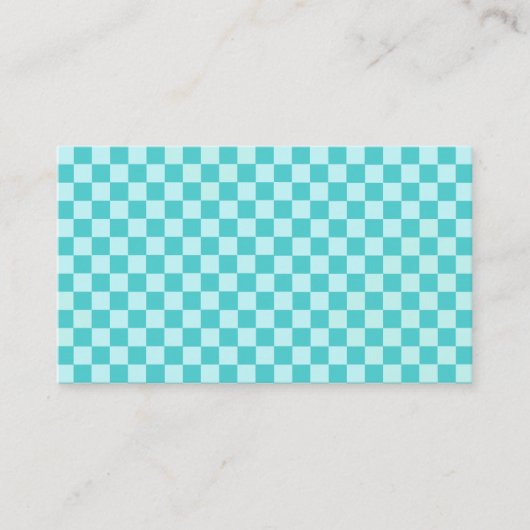 Carte De Visite Classique Damier Bleu par STaylor (Devant)