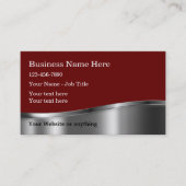 Carte De Visite  Classique d'argent conçu de façon professionnelle (Devant)