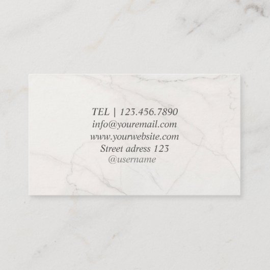 Carte de visite classique de boutique de parfums e (Dos)