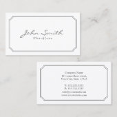 Carte de visite classique de chauffeur de Pearl (Devant / Derrière)