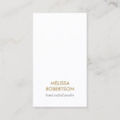 Carte de visite classique de design de bijoux blan (Devant)