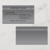 Carte De Visite Classique de relief par métal argenté de (Devant / Derrière)