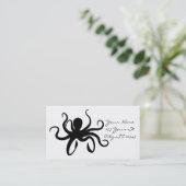 Carte De Visite Classique de Thunder_Cove de silhouette de poulpe (Debout devant)