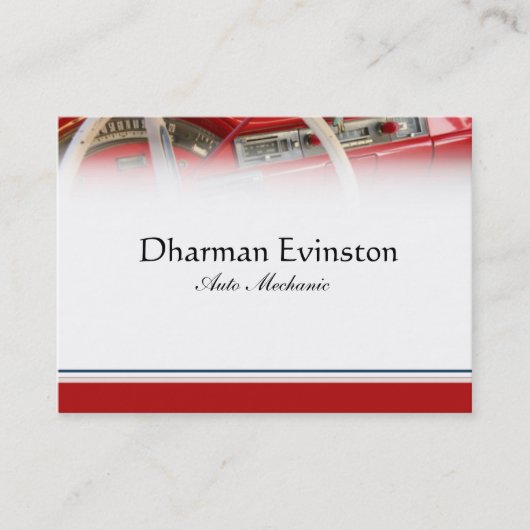 Carte de visite classique de voiture (Devant)