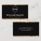 Carte De Visite Classique | Découpe Or (Devant / Derrière)