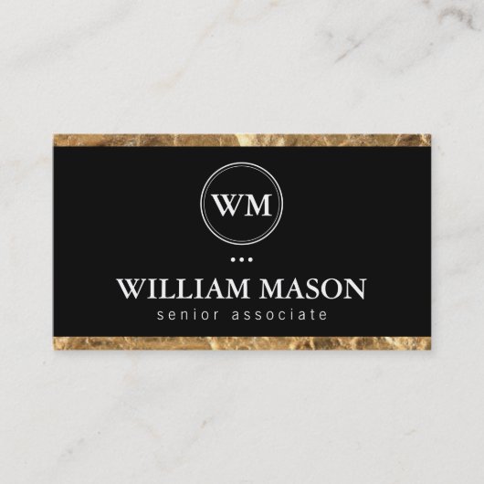 Carte De Visite Classique | Découpe Or (Devant)