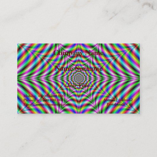 Carte de visite classique Douze points Psychédéliq (Devant)