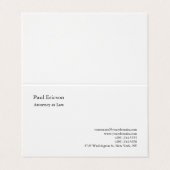 Carte De Visite Classique Élégant Plat Professionnel (Extérieur déplié)