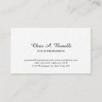 Classique Elégant Plat Simple Blanc