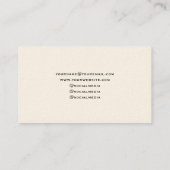 Carte De Visite Classique & Élégant Professionnel (Dos)