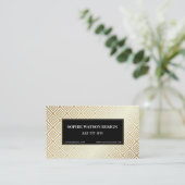 Carte de visite classique en or blanc et en métal  (Debout devant)