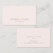 Carte de visite classique et chic de rose en (Devant / Derrière)