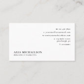 Carte De Visite Classique et minimal (Dos)