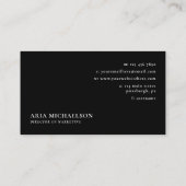 Carte De Visite Classique et minimal (Dos)