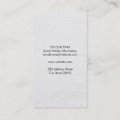 Carte De Visite Classique floral / Blanc (Dos)