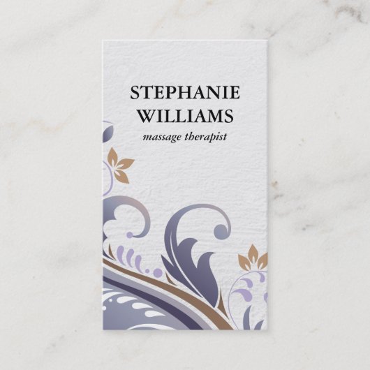 Carte De Visite Classique floral / Blanc (Devant)