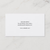 Carte De Visite Classique floral / Blanc (Dos)