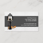 Carte De Visite Classique gothique Élégante Robe Noire Longue Mode (Dos)