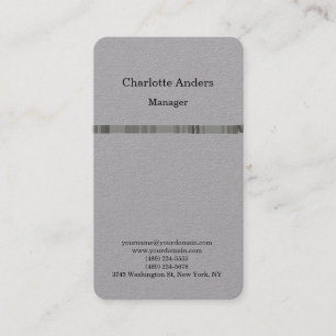 Carte De Visite Classique gris simple minimaliste