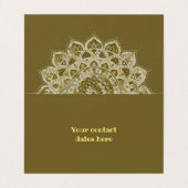 Carte De Visite Classique Mandala Inde Style 4 (Intérieur déplié)