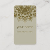 Carte De Visite Classique Mandala Inde Style 4 (Dos)