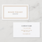 Carte De Visite Classique minimaliste (Devant / Derrière)