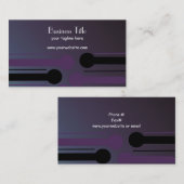 Carte De Visite Classique moderne noir et violet (Devant / Derrière)