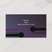 Carte De Visite Classique moderne noir et violet (Dos)