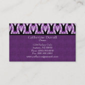 Carte de visite classique moderne, Parfait Plum (Dos)