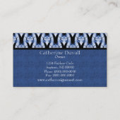 Carte de visite classique moderne, Royal Blue (Dos)