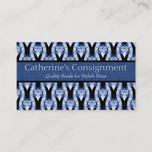 Carte de visite classique moderne, Royal Blue (Devant)