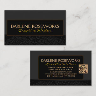 Carte De Visite Classique Moderne Simple Noir Or