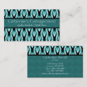 Carte de visite classique moderne, Turquoise doux (Devant / Derrière)